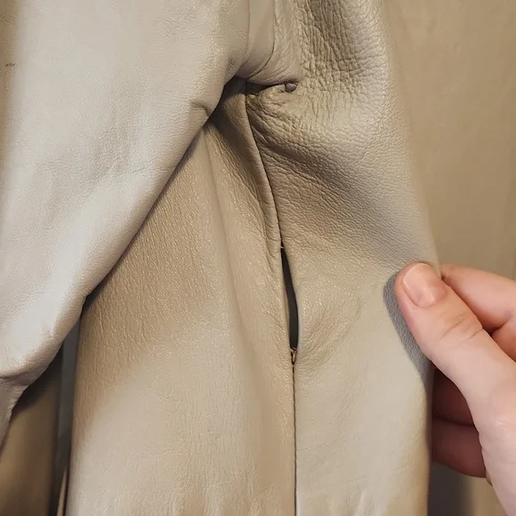 Vintage Leather Fur Trim Coat - Picture 4 of 11